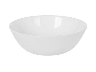 Bļoda Zelie, stikla, balta, Ø16cm