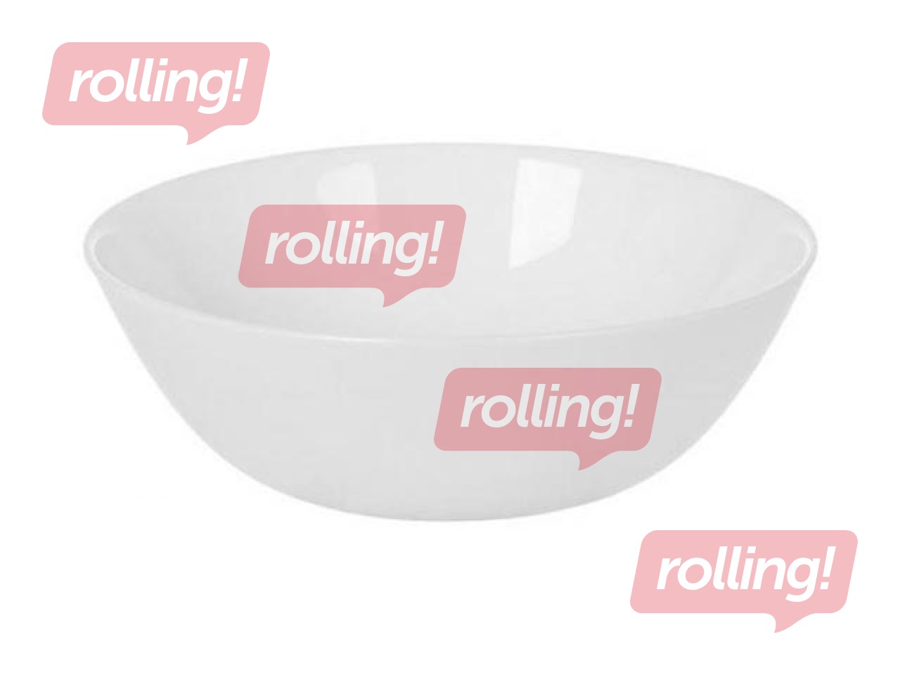 Bļoda Zelie, stikla, balta, Ø16cm