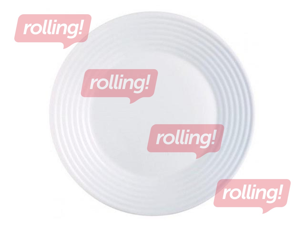 Söögitaldrik Harena, klaas, 25 cm, valge