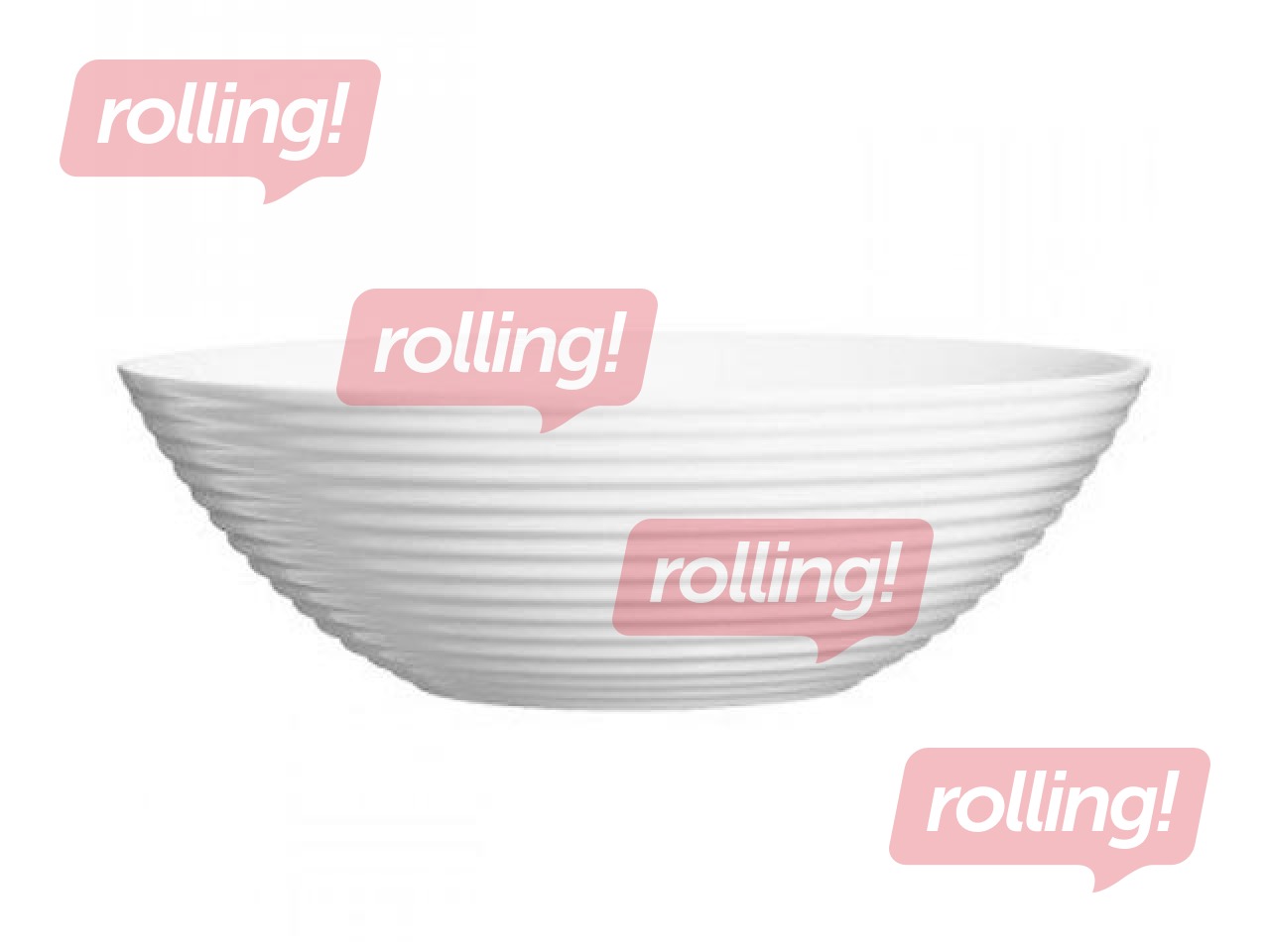 Салатник Harena, стекло, 27 см, 3,1 л, белая