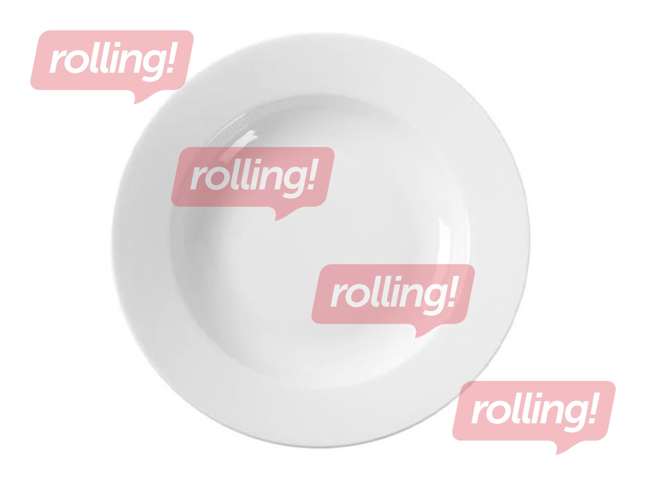 Šķīvis Bianco, zupai, balts, 23cm