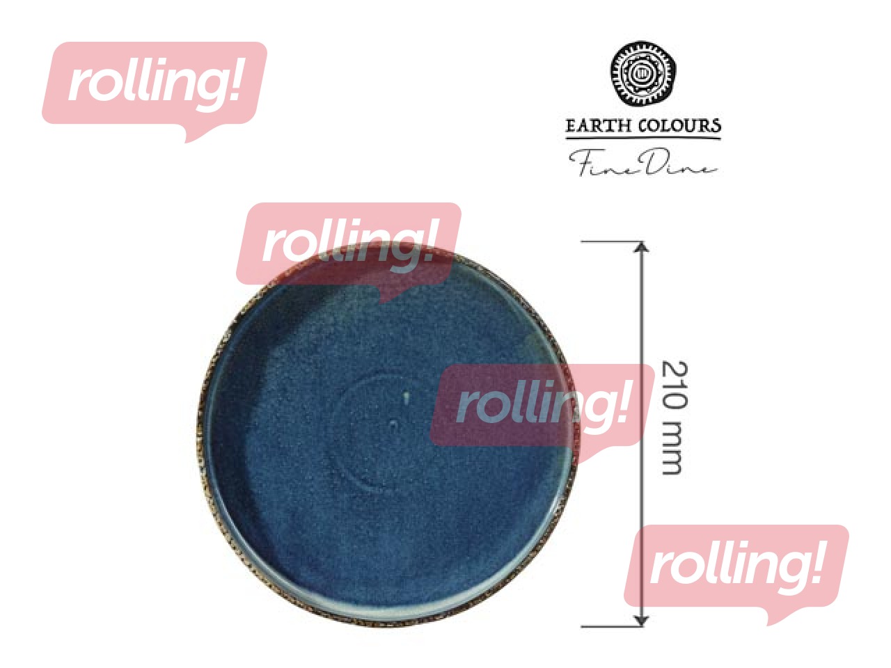 Тарелка Eminence, синяя, 21см