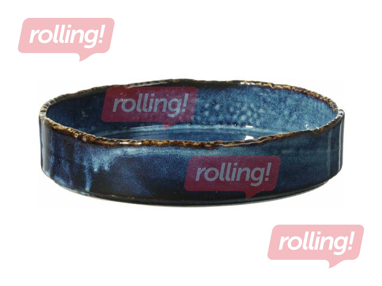 Šķīvis Eminence ar augsto malu, deserta, zils, 20cm