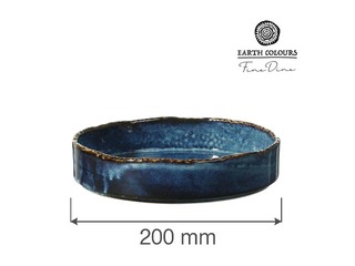 Šķīvis Eminence ar augsto malu, deserta, zils, 20cm