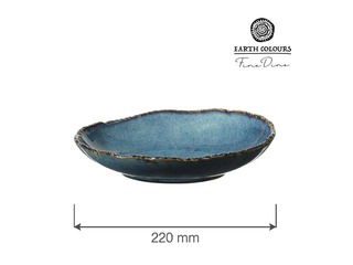 Šķīvis Eminence, zupai, zils, 22cm