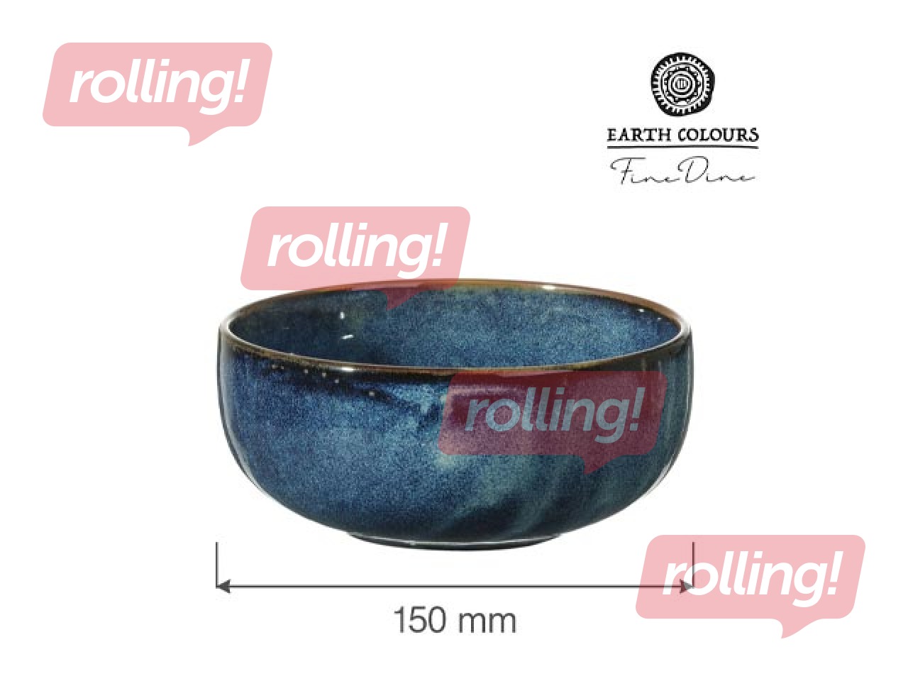 Миска Eminence, синяя, 800мл, 15см