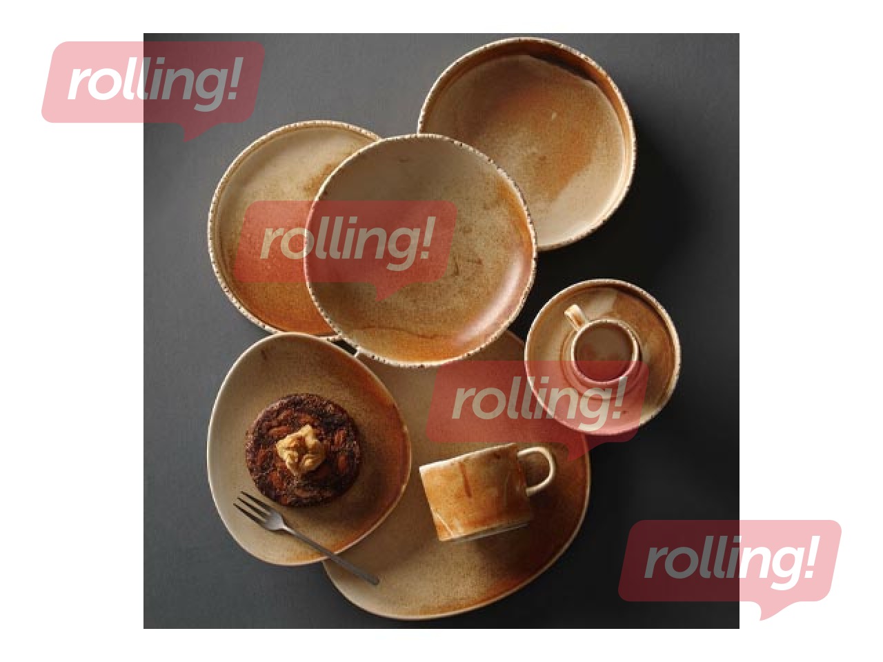 Тарелка для закусок Constancy, бежевая, 29см