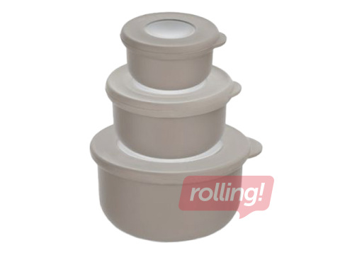 Bowl set with lids QLife, 3 pcs., 100+250+500ml