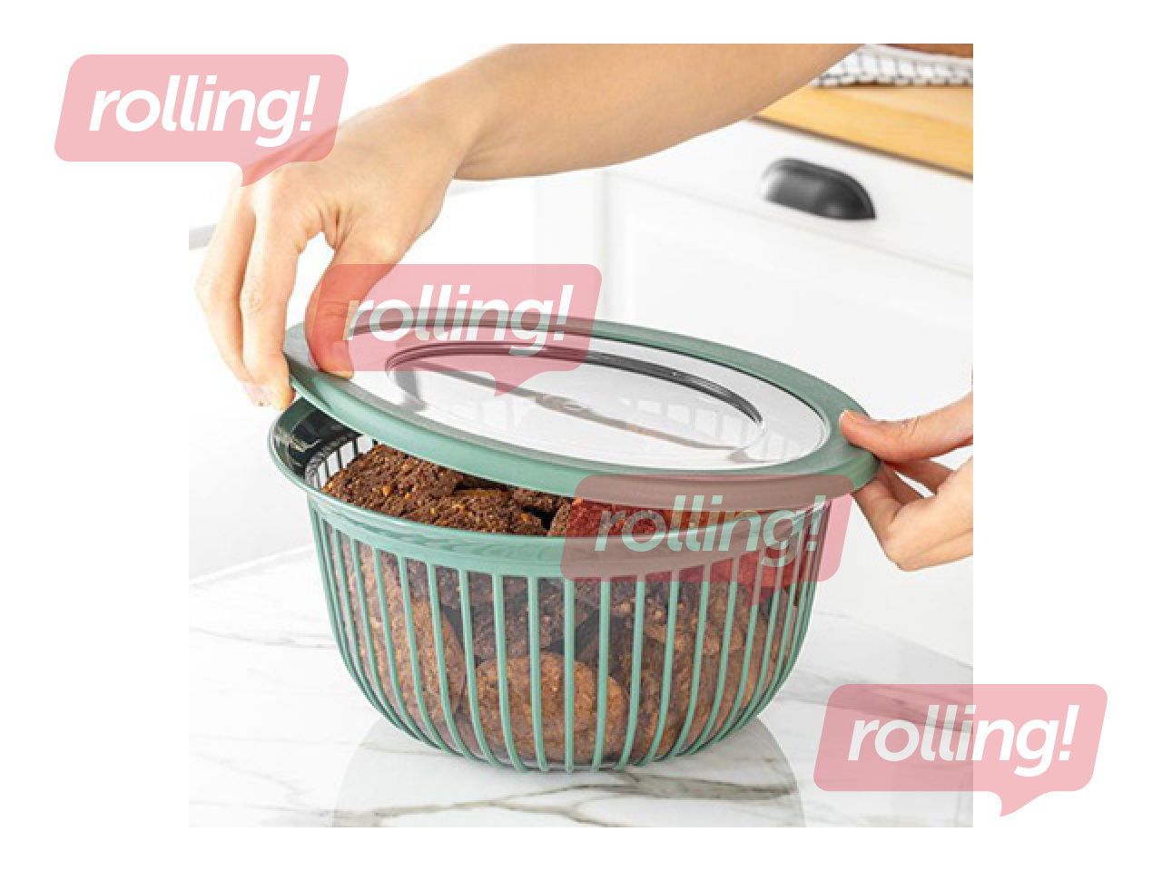 Bowl with lid Liny, 3l