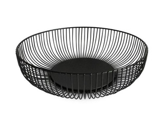 Basket Kitchisimo, for fruits, black, metal, Ø28x7.5cm