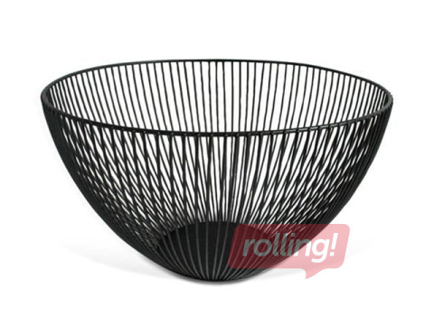 Basket Kitchisimo, for Fruits, Black, Metal, Ø25x14cm
