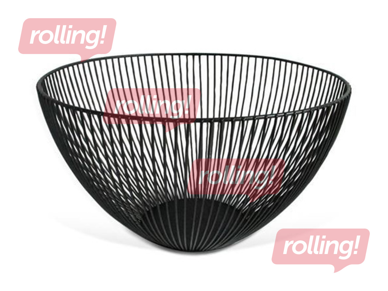 Kitchisimo korv, puuviljadele, must, metall, Ø25x14cm