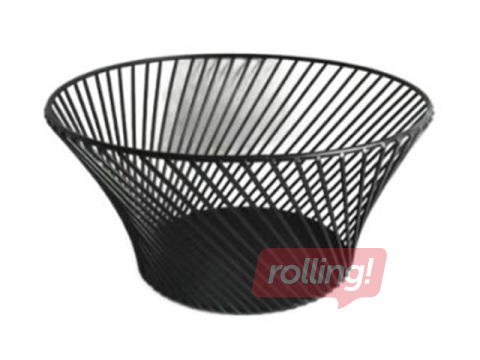 Kitchisimo korv, puuviljadele, must, metall, Ø25.5x13cm