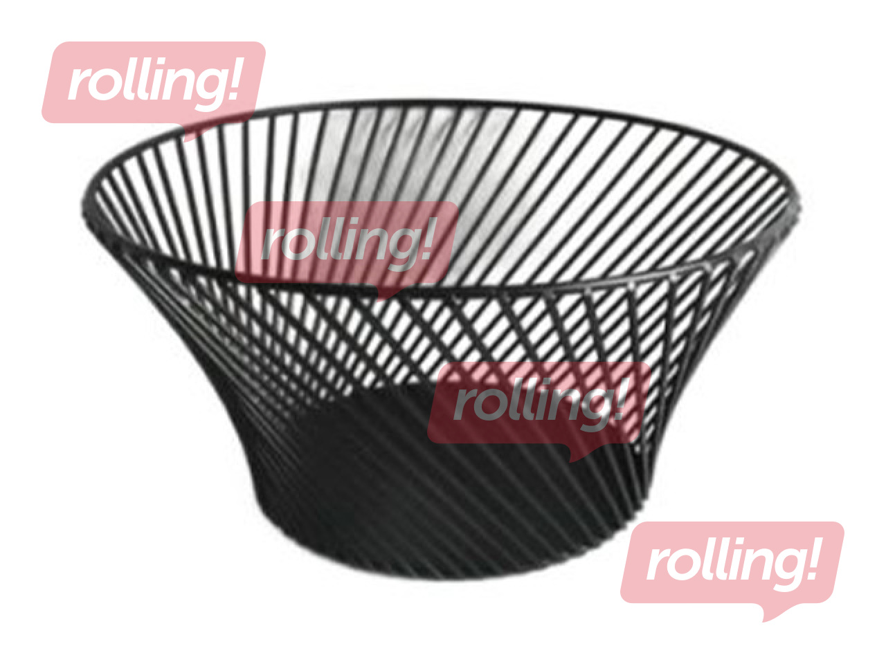 Kitchisimo korv, puuviljadele, must, metall, Ø25.5x13cm