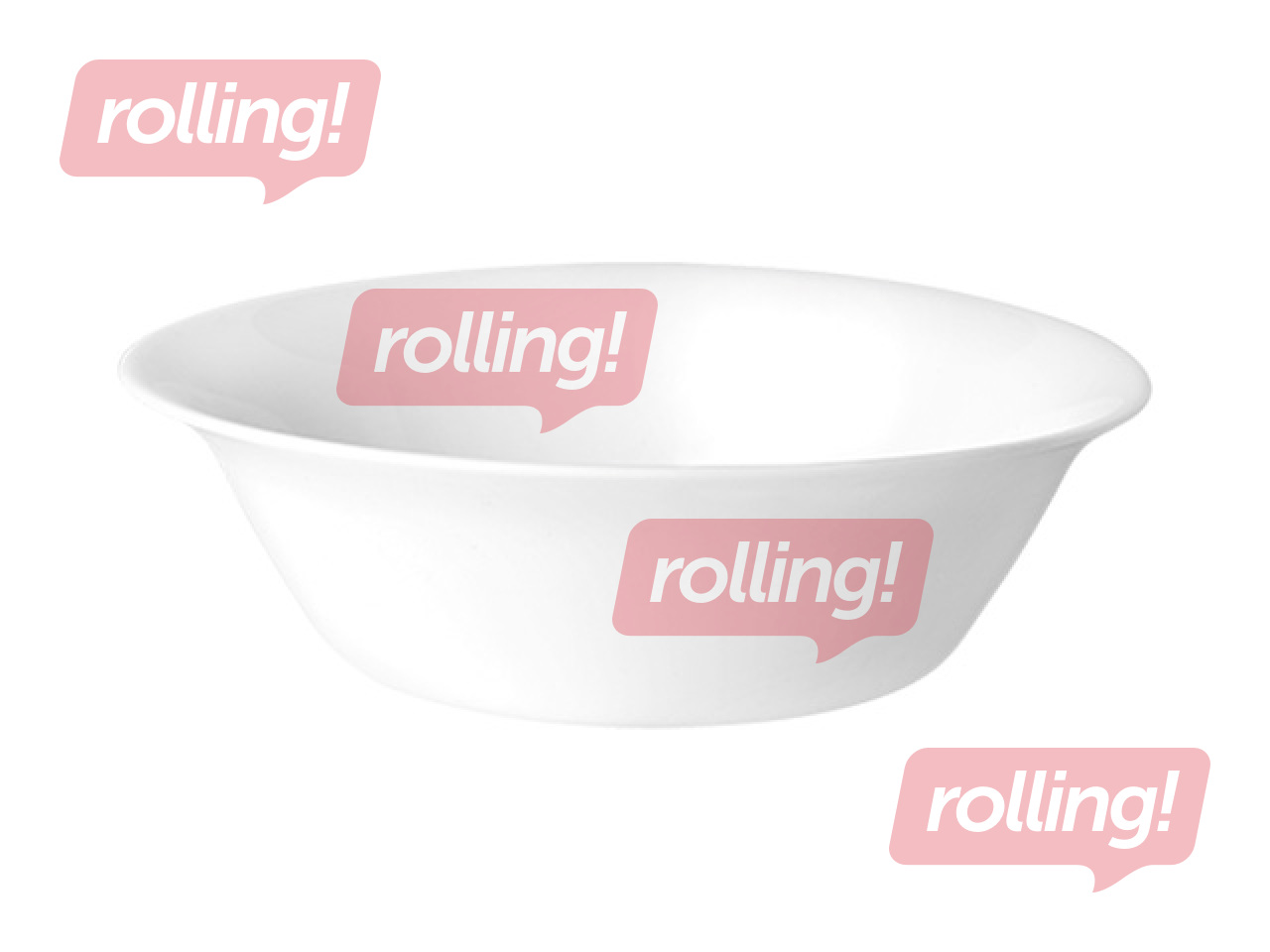 Bowl Classic Round, opal glass, white, 550ml, 19cm