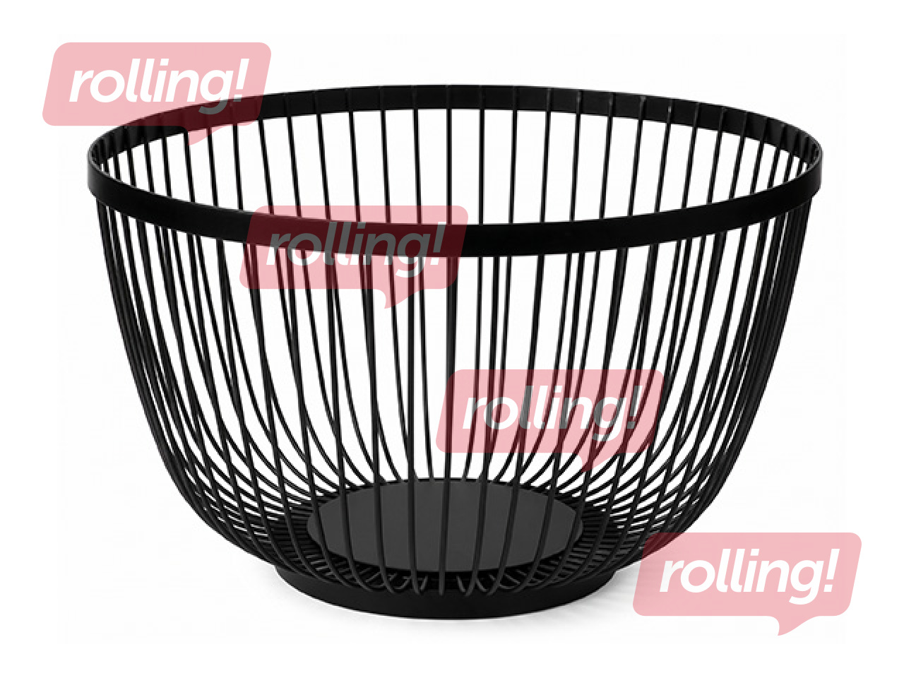 Fruit basket Kitchisimo, metal, black, Ø25x14cm
