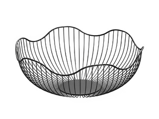 Корзина для фруктов Kitchisimo, металлическая, чёрная, Ø28.5x10см