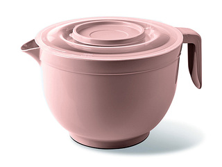 Mixing bowl with lid, pink, 3l