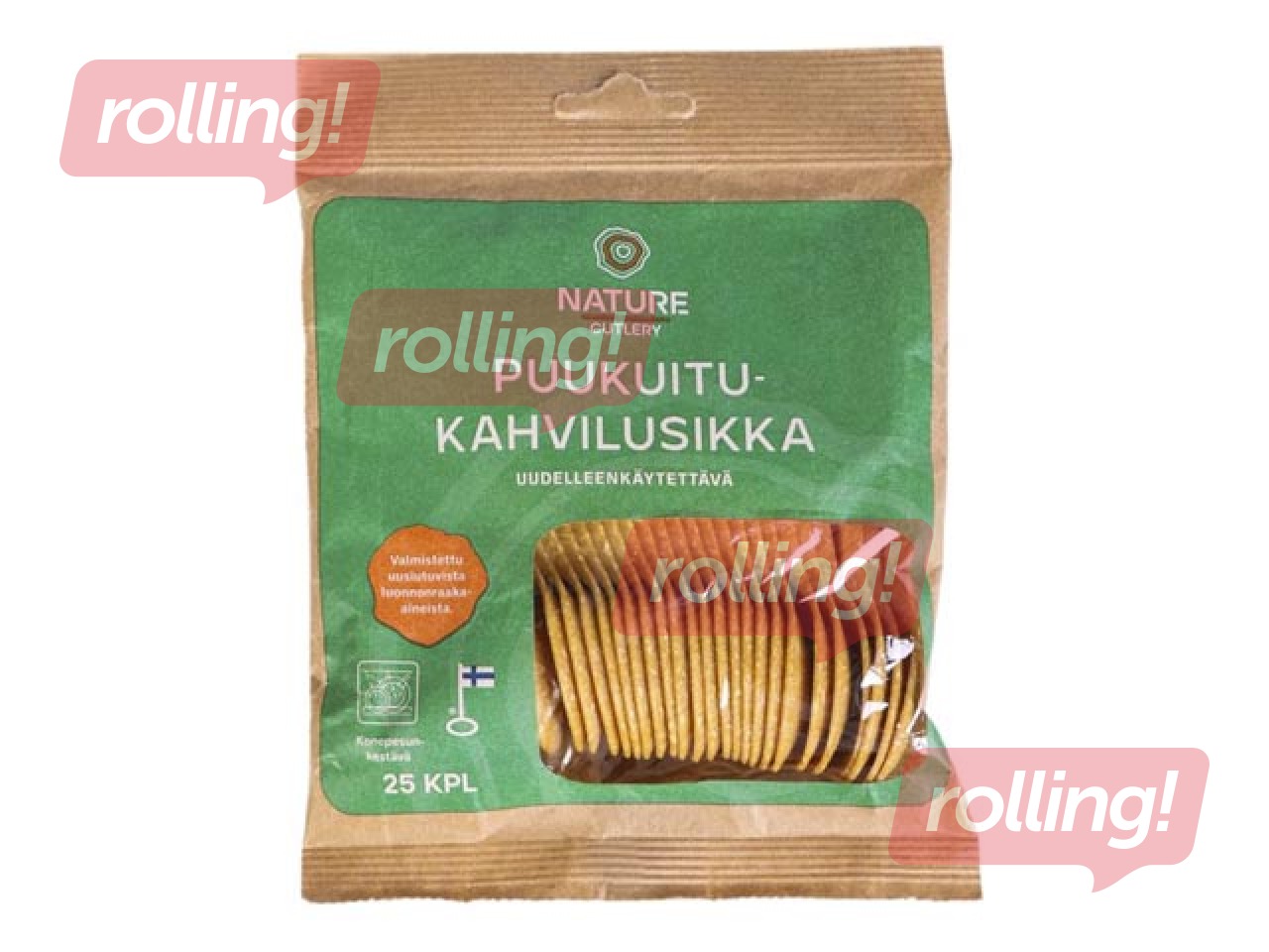 Kokšķiedras tējkarotes, atkārtoti lietojamas, Nature Line, 25 gab.