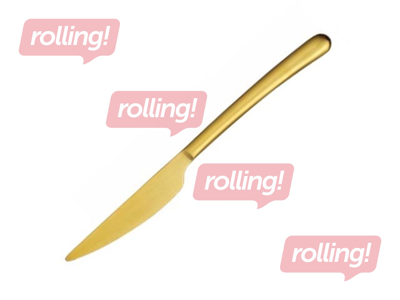 Table knife Amarone, gold