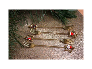 Kūku dakšiņu komplekts Toro, Ziemassvētku zvaigznes, 4 gab.