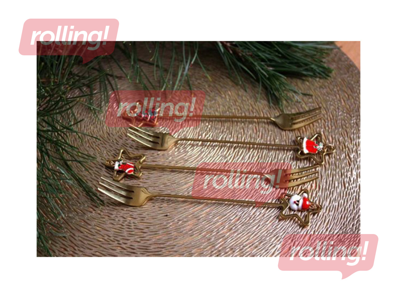 Kūku dakšiņu komplekts Toro, Ziemassvētku zvaigznes, 4 gab.