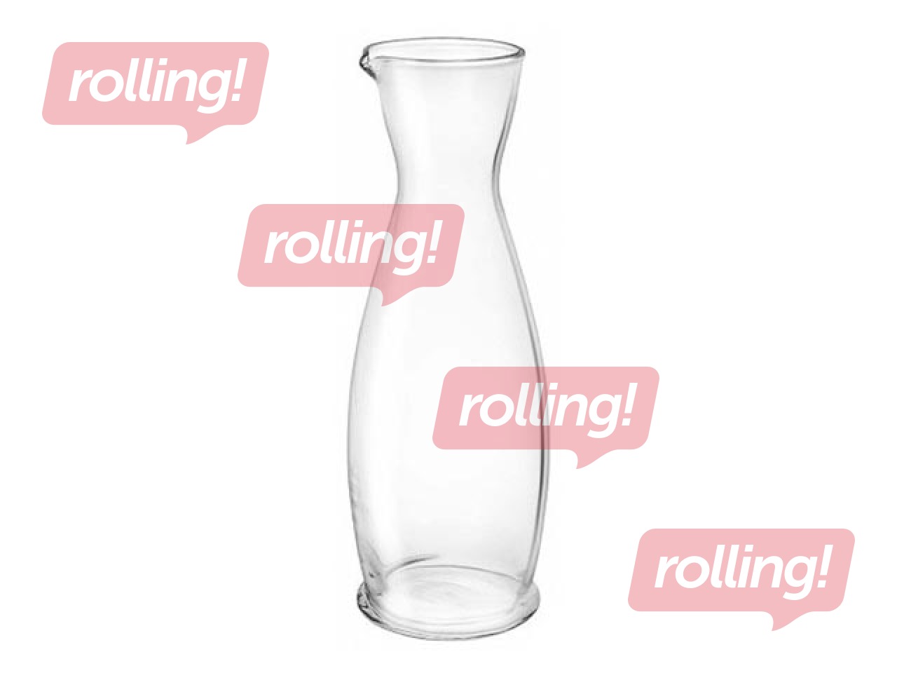 Karafe Indro, stikla, caurspīdīga, 1l