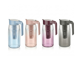 Karafe Luna, ar infuzoru, stikla, dažādas krāsas, 1.5l