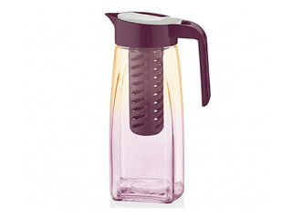 Sulas krūze Luna, ar infuzoru, stikla, dažādas krāsas, 1.5l