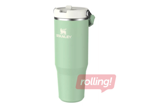 Termokrūze ar salmiņu Stanley, The IceFlow Flip Straw Tumbler, gaiši zaļa, 0.89l