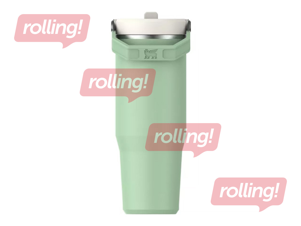 Termokrūze ar salmiņu Stanley, The IceFlow Flip Straw Tumbler, gaiši zaļa, 0.89l