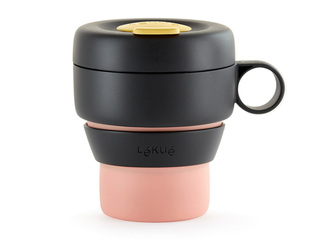 Ceļojuma krūze Lekue, To Go, salokāma, rozā
