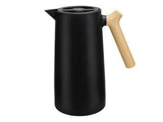 Termokrūze, stikls-plastmasa, melna, 980ml