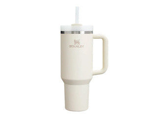 Thermal tumbler Stanley, Quencher H2.0 Flowstate, with straw, cream color, 1.18l