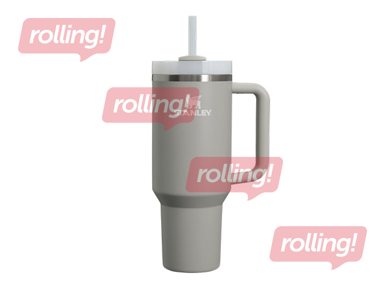 Termokruus Stanley, Quencher H2.0 Flowstate, kõrrega, helehall, 1.18l