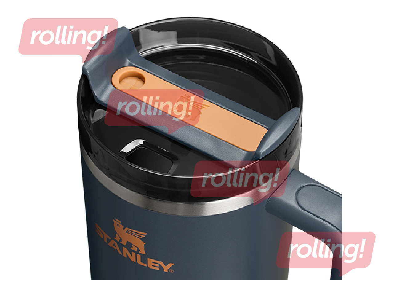 Termokrūze Stanley, Quencher H2.0​ Flowstate, ar salmiņu, pelēka, 1.18l