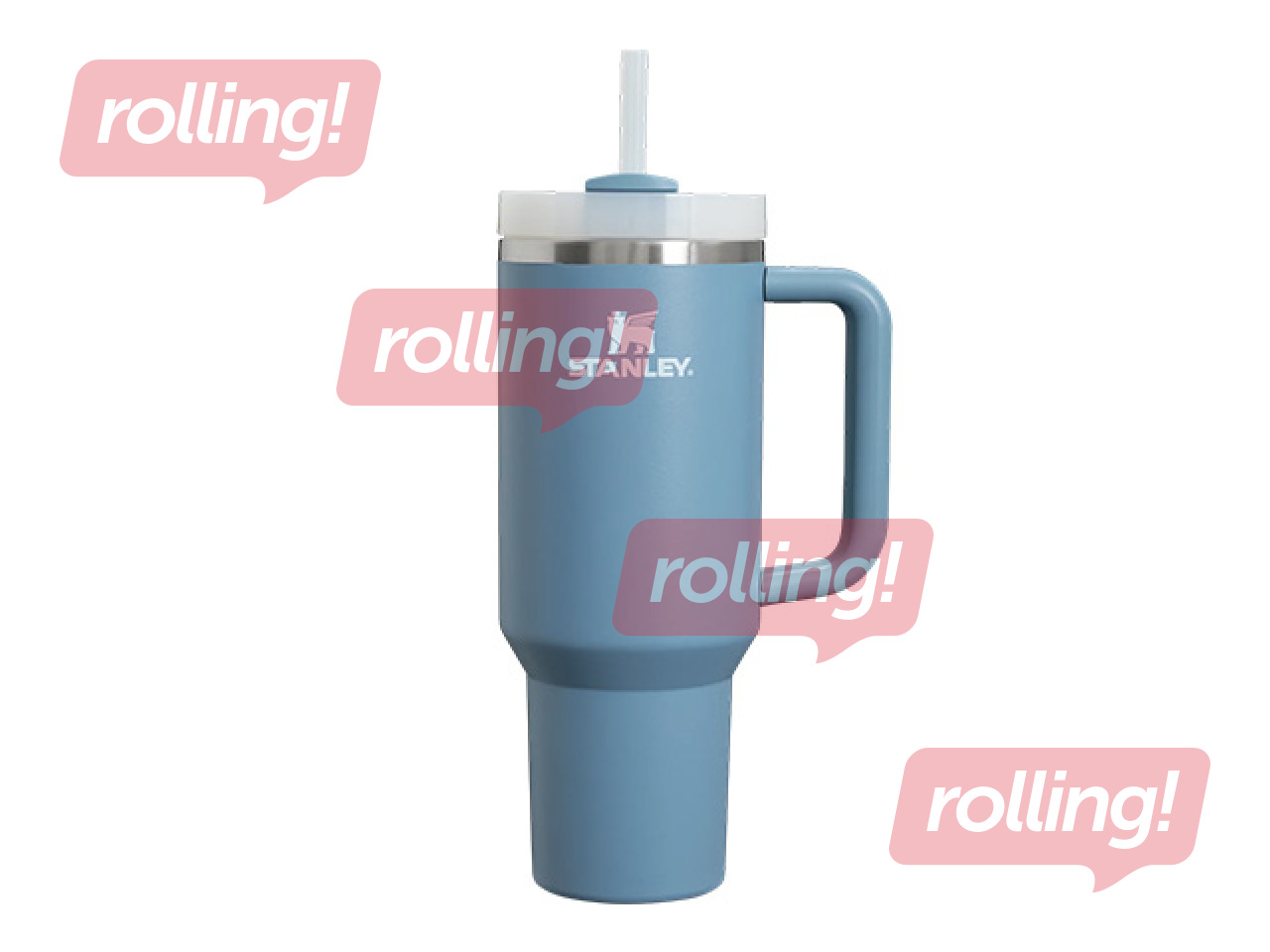 Termokrūze Stanley, Quencher H2.0 Flowstate, ar salmiņu, zilganvioleta, 1.18l