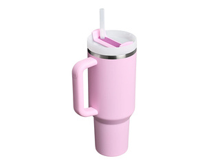 Termokrūze Stanley, Quencher H2.0​ Flowstate, ar salmiņu, rozā, 1.18l
