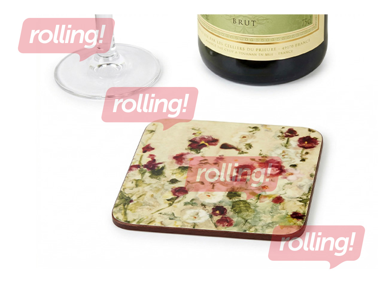 Paliktņi dzērieniem Wild Field Poppies, 10.5x10.5cm, 4 gab.