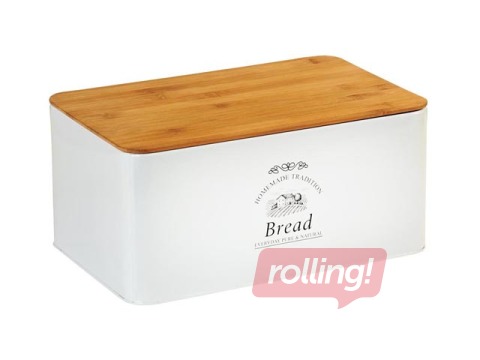 Maizes kaste Kesper, Country Collection, ar koka dēlīti, metāla, balta