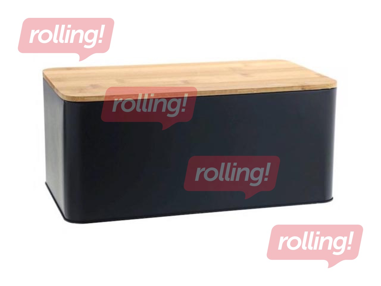 Maizes kaste MPL Consulting, ar bambusa dēlīti, metāla, melna