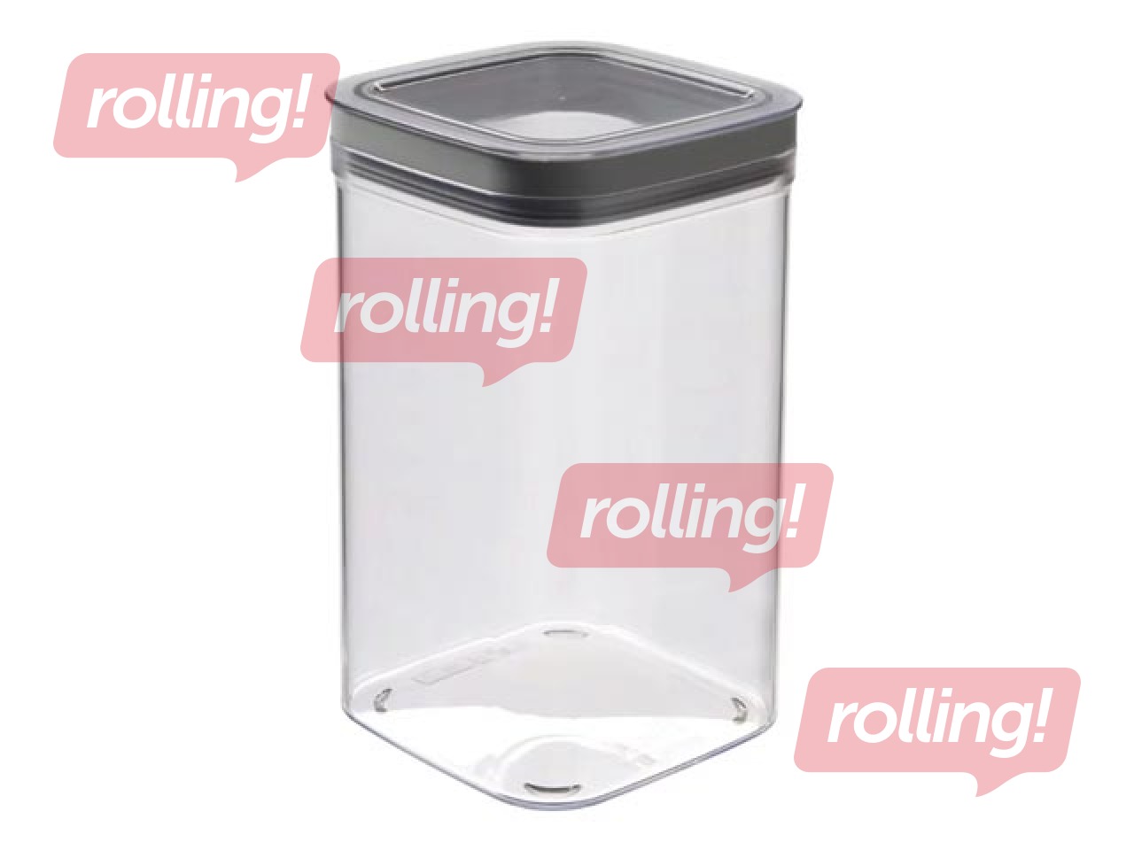 Storage container with lid Dry Cube, square, 12x12x20cm, 1.8l