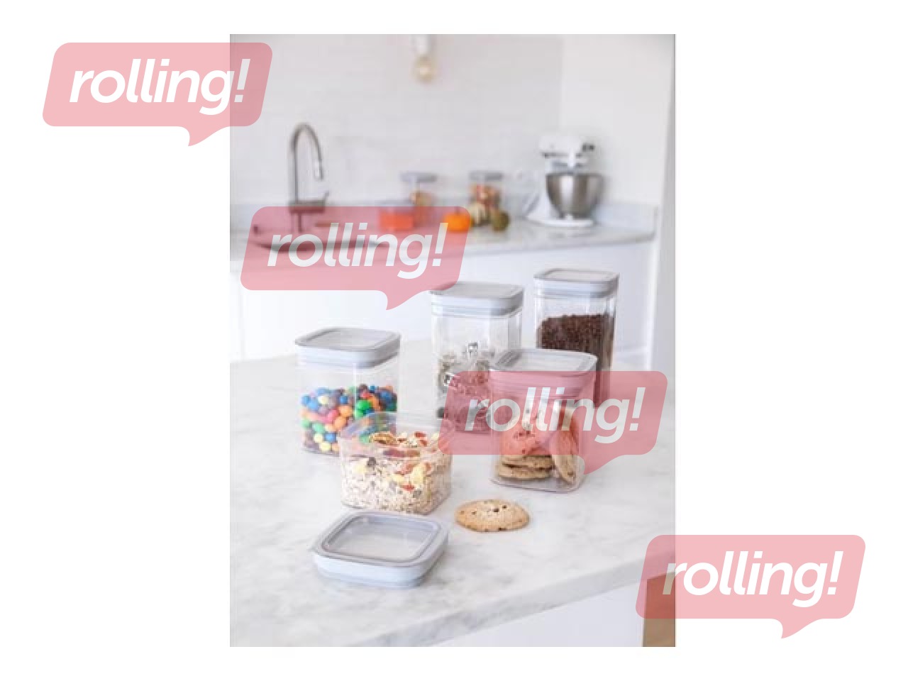 Uzglabāšanas trauks Dry Cube, ar vāku, kvadrtāta,12x12x20cm, 1,8l