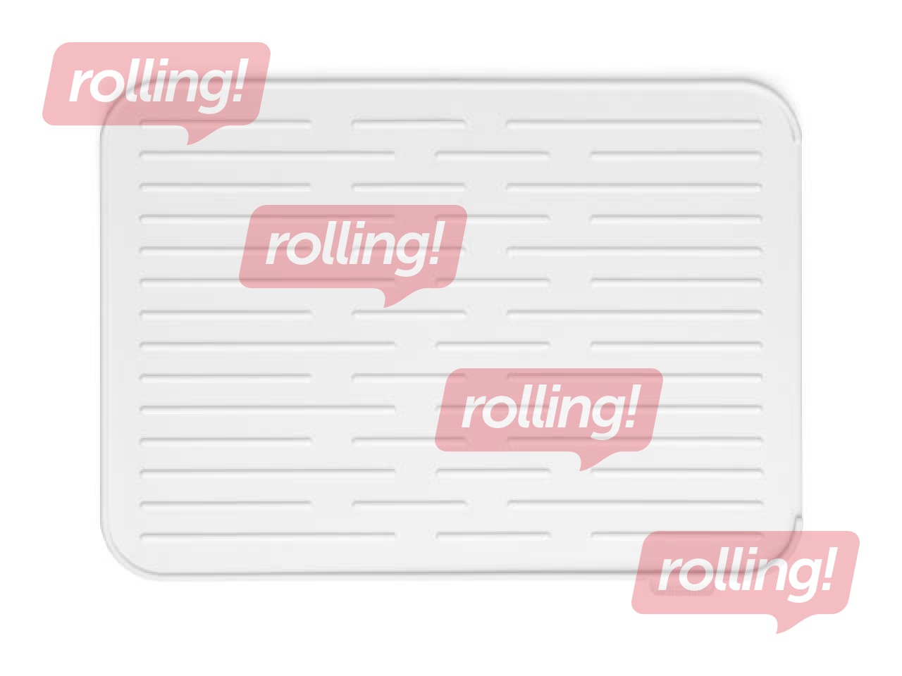 Trauku žāvēšanas paliktnis SinkSide, silikona, gaiši pelēks, 44x33cm