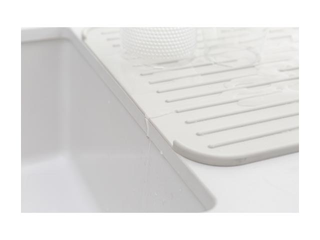 Trauku žāvēšanas paliktnis SinkSide, silikona, gaiši pelēks, 44x33cm