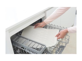 Trauku žāvēšanas paliktnis SinkSide, silikona, gaiši pelēks, 44x33cm