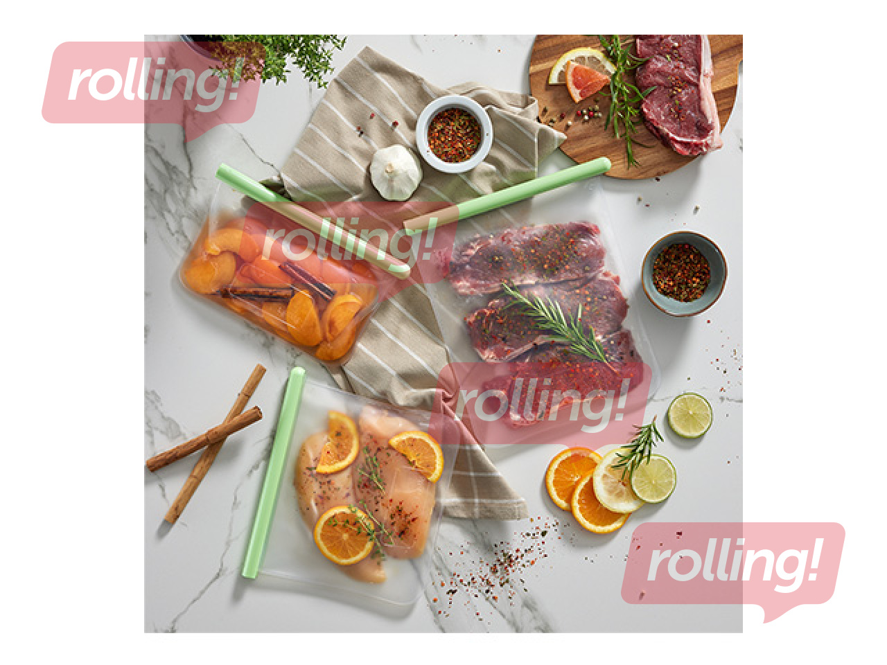 Pārtikas maisiņš Lekue, atkārtoti izmantojams, S izmērs