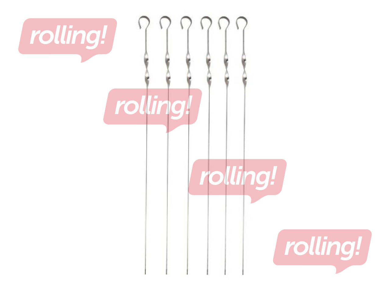 Grillvardad Camping, metallist, 45cm, 6 tk.