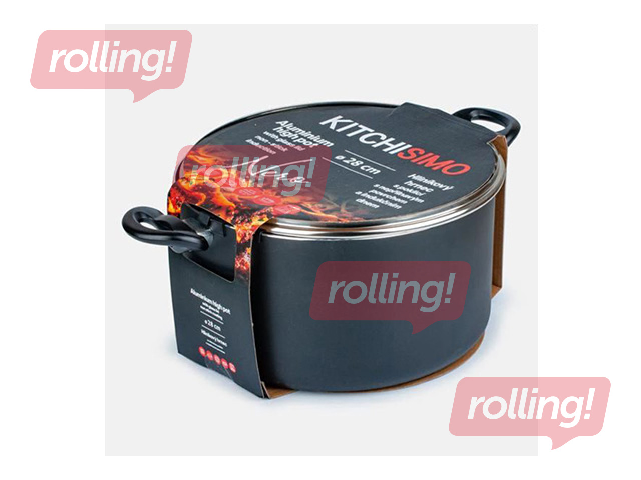 Katls Kitchisimo, Nero, ar vāku, melns, Ø28x15cm, 8,5l