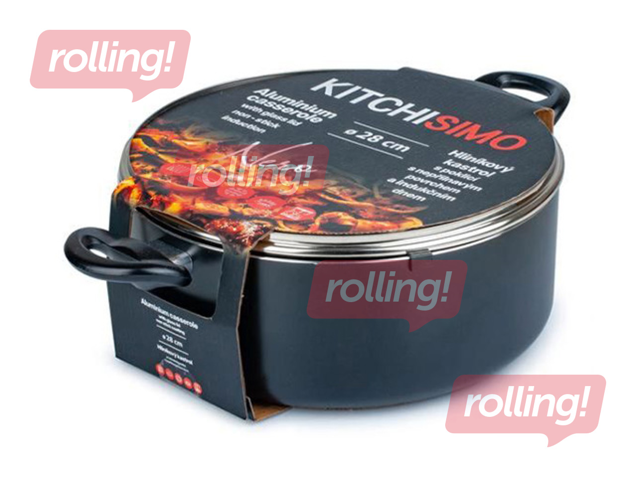 Pot with Lid Kitchisimo, Ø28x11cm/6L, Black